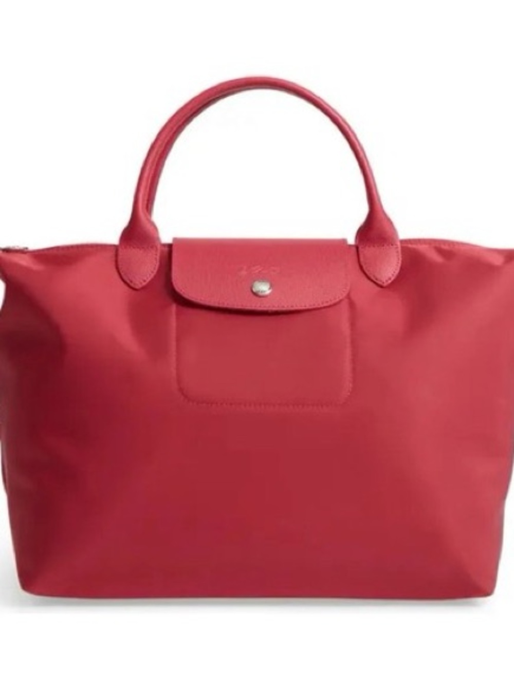 Longchamp Le Pliage Neo Medium Tote Pink Fuchsia Detachable Strap Weekender